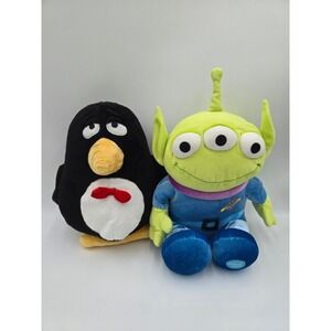 Disney Pixar Toy Story Plush Bundle Wheezy Penguin and Little Green Man Alien